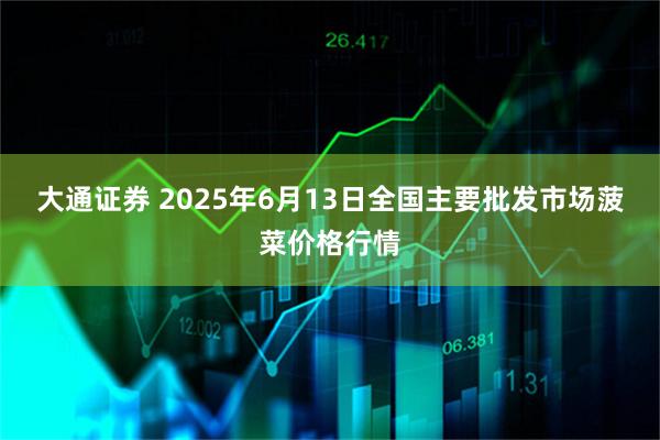 大通证券 2025年6月13日全国主要批发市场菠菜价格行情