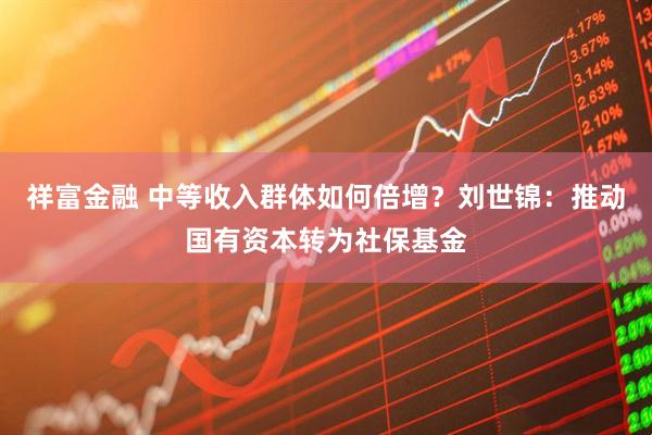 祥富金融 中等收入群体如何倍增？刘世锦：推动国有资本转为社保基金